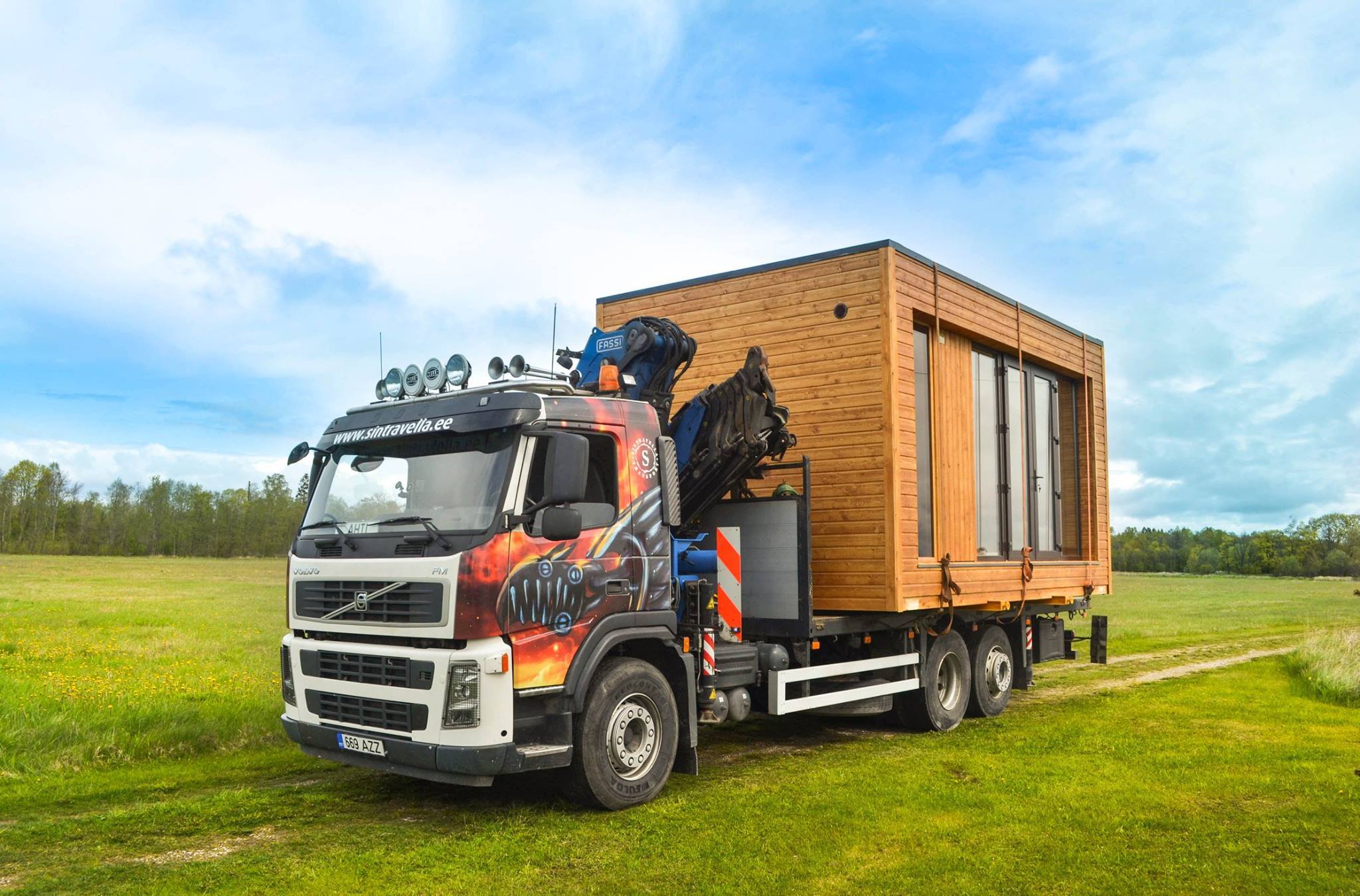 GreenCube maja transport ja paigaldus